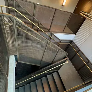 Special Offer: Stainless Steel Mesh Partition Screen in Antique Bronze Color for High-End Hotel Elevator Curtain Walls thumbnail-2