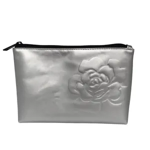 Embossed Rose PU Cosmetic Pouch thumbnail-3