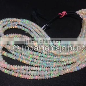Wholesale Fine Quality Ethiopian Opal Smooth Roundelle Beads 4 To 5 MM thumbnail-1