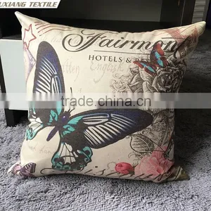 Flower and Birds Pillow With Digital Print thumbnail-1