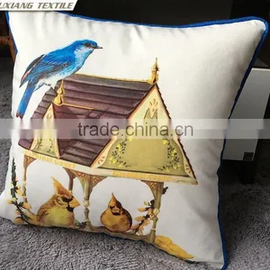Home Decor Cushion Printed With Piping thumbnail-1