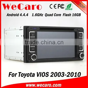 6.2 Inch Android 4.4.4 HD 1024*600 Touch Screen Car Gps Navigation Fortoyota Vios 2 Din Car Dvd Player With WIFI 3G Internet thumbnail-2