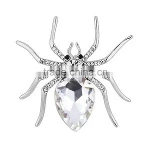 Transparent Crystal Brooch Rhinstone Silver Animal Spider Brooch Fashion Brooch thumbnail-2
