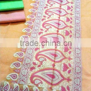 Banarasi Pallu Border Saree thumbnail-1