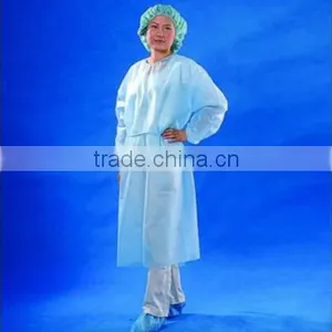 Disposable Non Woven PP Isolation Gown Elastic Waist thumbnail-1