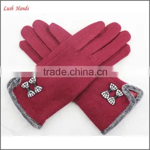 2016 Spring New Style Woolen Hand Gloves Women With Raw Edges thumbnail-5