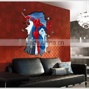 2016 3d Vinyl Wall Stickers For Kids Rooms Pvc Wall Decals Home Decor 3D Super Hero Wholesale thumbnail-1