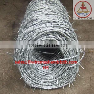 Hot Dipped 14 Gauge Galvanized Barbed Wire Fence thumbnail-1