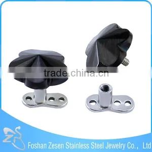 Micro Dermal Body Jewelry Anchor G23 Titanium Crystal Implant Piercing Jewelry thumbnail-4