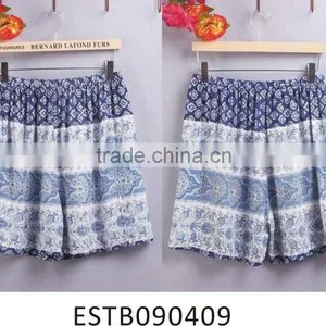 Ladies Viscose Printed Short Casual Hot Plain Pants thumbnail-1