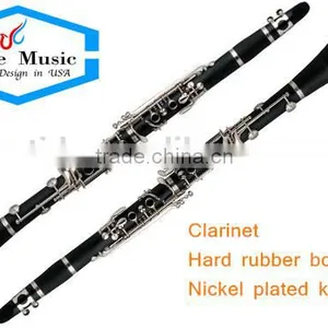High Quality Cheap Clarinet Hard Rubber Body Nickel Plated thumbnail-1