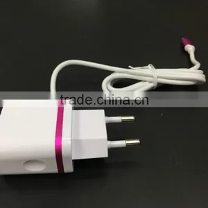 5V 2.1A EU Plug With 2USB Travel Charger thumbnail-3