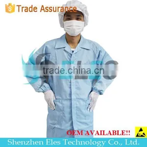Esd Antistatic Standard Fabric Clothes Clean Room Coverall With CE Certificate thumbnail-5