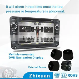 Factory Wholesale Wireless TPMS in Radio DVD Navigation Display Tire Pressure and Temperature Data of Four Tires thumbnail-2