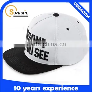 High Quality Custom Flat Brim Snapback Hats And Cap Men thumbnail-3