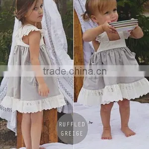 Linen Dress, Kids Linen Dress, 100%cotton Dress,white Linen Dress,white Linen Wedding Dress for Kids thumbnail-5