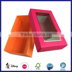 Custom Creative Paper T-shirt Packaging Box With PVC Window thumbnail-2