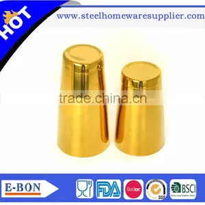 High Quality Stainless Steel Gold Plated 2pcs Boston Cocktail Shaker Set thumbnail-2