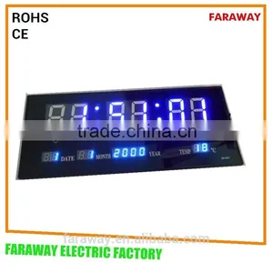 2" Red Led Office Clock With Calendar,alarm,temperature thumbnail-3