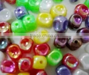 Metallic Plastic Square Beads thumbnail-1