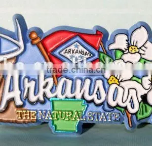 Funny TOURIST SOUVENIR Arkansas PVC FRIDGE MAGNET,Custom 2D 3D People Shaped Magnets,Printed Magnetic Note Pad ---DH20204 thumbnail-1