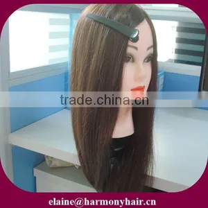 Hot Sale Natural Color Human Hair Training Head in Stock thumbnail-2