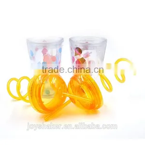 Hot Joyshaker Paper Insert Double Wall Water Cup, Insulated Plastic Cup With Straw thumbnail-4