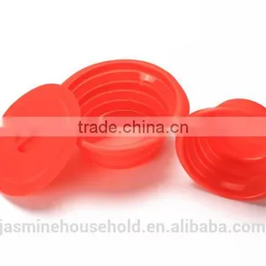 Food Grade BPA-Free, Non-toxic Baby & Toddler Foldable Silicone Bowl With Lids thumbnail-1