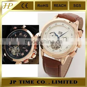 Leather Strap 6 Elegant Automatic Mechanical Man's Man High Class Watches thumbnail-1