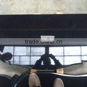 Hebei Black Granite Tombstone Gravestone Monument thumbnail-1