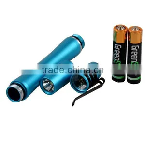 Hot Selling Aluminium Alloy 2xAAA Battery LED Flashlight Pen Style Light thumbnail-2