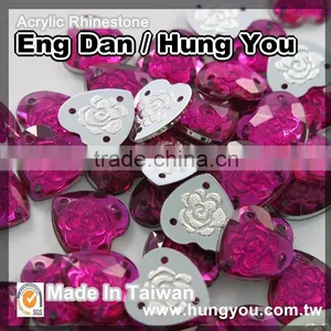 Unique Designs Transparent Flat Back Embossed Sew on Acrylic Rhinestone thumbnail-4