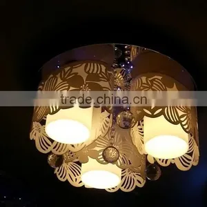 3 Lights Round Flush Mounted Ceiling Lamp With Mp3 thumbnail-1