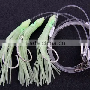 Groper Heavy Duty Rigs Two or Three Luminous Squids 13/0 Recurve Circle Hooks Effective on Other Deep Water Fish thumbnail-3