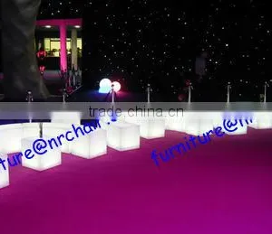Shanghai Event Rental Furniture Acrylic Lounge LED Light Sitting Cube Seat thumbnail-6