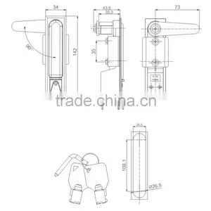 the High Safe Electronic Plane Lock for Cabinet Lock thumbnail-3