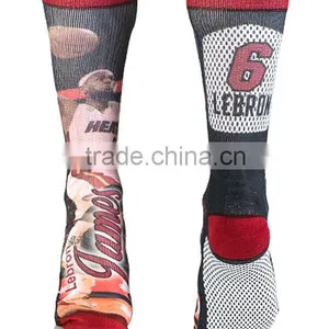 All Over Print Basketball Custom Sublimation Sock thumbnail-3
