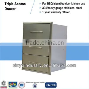 Stainless Steel Storage 3 Drawer System thumbnail-1