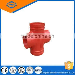 20% Discounted Galvanized Ductile Iron Pipe Fitting/ductile Iron Grooved Cross thumbnail-1
