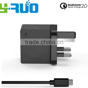 UK EU, US Plug Qualcomm Certified Quick Charge QC 3.0 /2.0 Wall Charger Passed UL, ETL, FCC, CE thumbnail-3