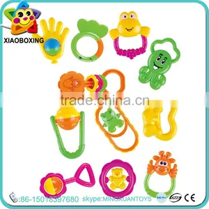 2016 Best Selling Baby Rattle Teether Gift Set Infant Toys for Promotion thumbnail-2