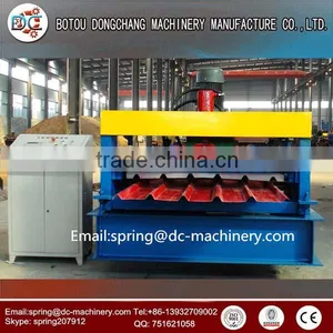CNC Trapezoidal Profile Color Steel Roof Panel Single Cold Roll Forming Machine thumbnail-6