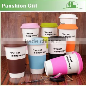 Ceramic Coffee Tumbler With Silicone Cap thumbnail-1