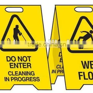 PP Corrugated Plastic Caution Wet Floor Sign thumbnail-1