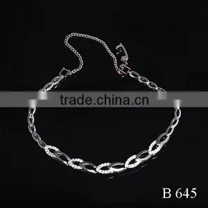 18k Gold Plated Brass Zircon Link Bracelet thumbnail-2