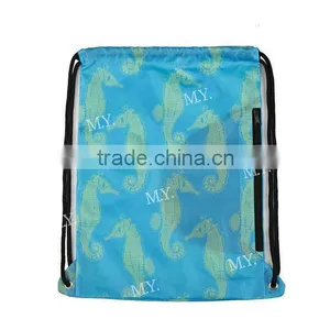 2016 Eco Friendly Promotional Bags 210D Polyester Solod Color With Printing Drawstring Bags thumbnail-1