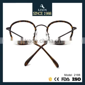 Vintage Round Lens Metal Eyeglasses Light TR90 Titanium Combination Prescription Frames Spectacle Optical Lens 2188 thumbnail-3