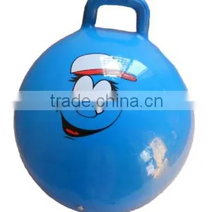 25cm Size Inflatable Pvc Bouncing Hopper Ball for Kids With Handle thumbnail-2