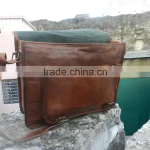 Brown Leather Sling Cross Body Messenger Bags in Genuine Leather thumbnail-3