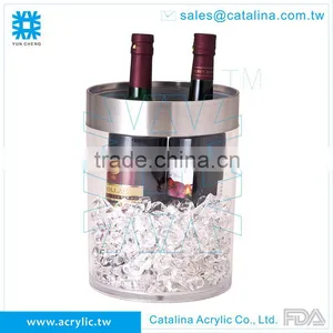 Plastic Acrylic Tongs Clear Wine Rack Wine Cooler Ice Bucket thumbnail-4